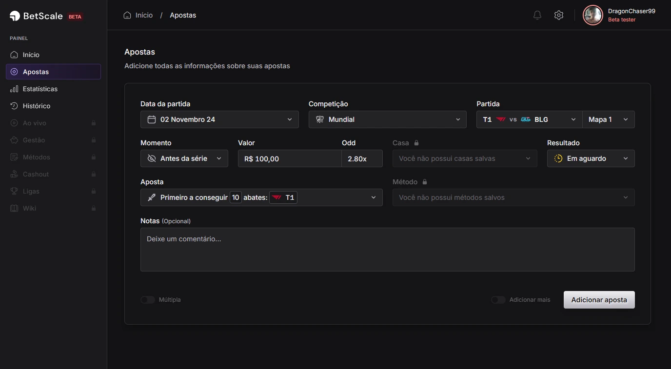 Betscale Dashboard